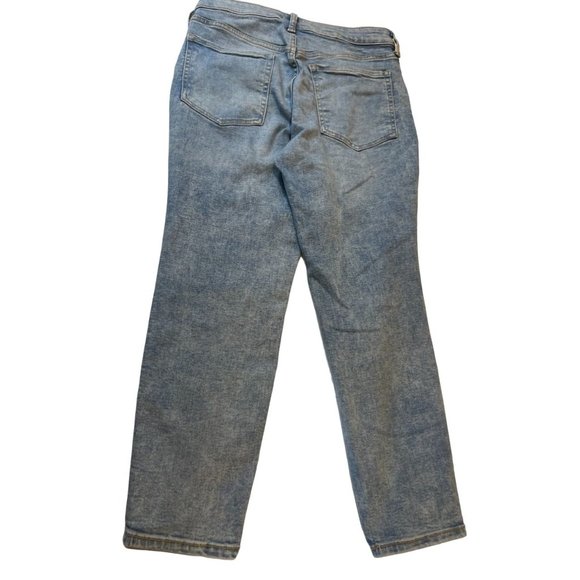 Old Navy Women Jeans Straight Leg Extra Stretch Secret Smooth Pockets Blue SZ 6S - Picture 2 of 9